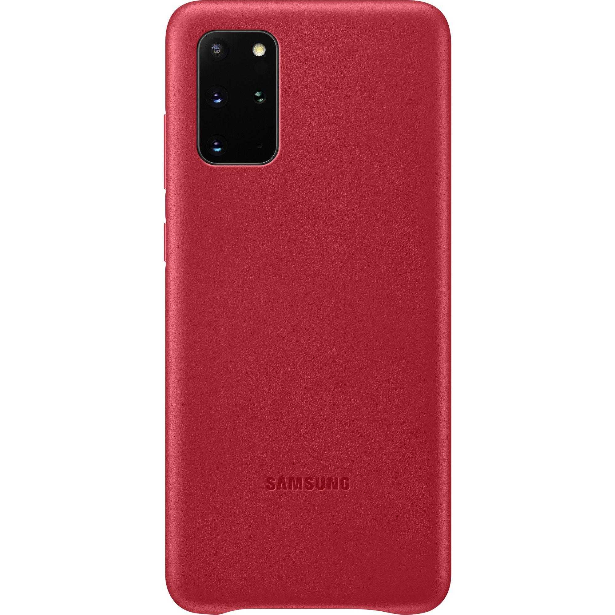 Husa de protectie Samsung Leather Cover pentru Galaxy S20+, Rosu