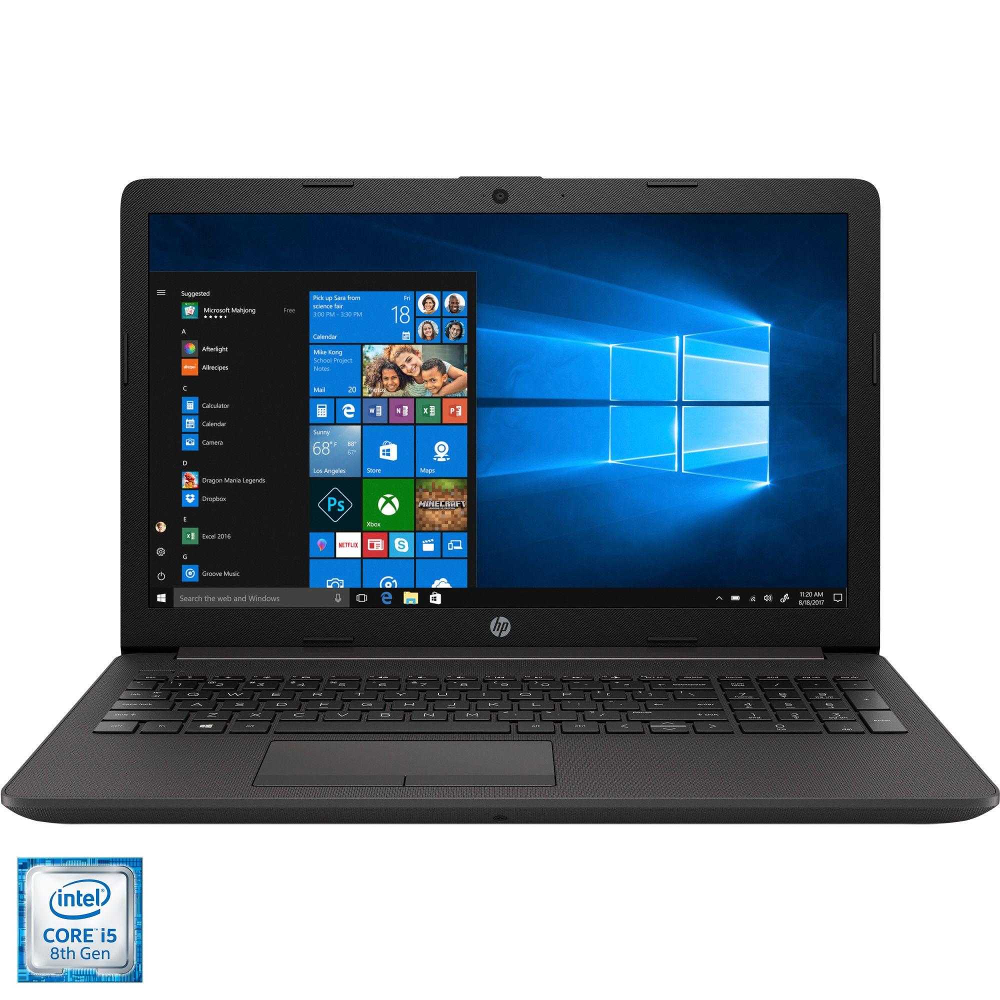 Laptop HP 250 G7, Intel® Core™ i5-8265U, 8GB DDR4, SSD 256GB, Intel® UHD Graphics, Windows 10 Pro