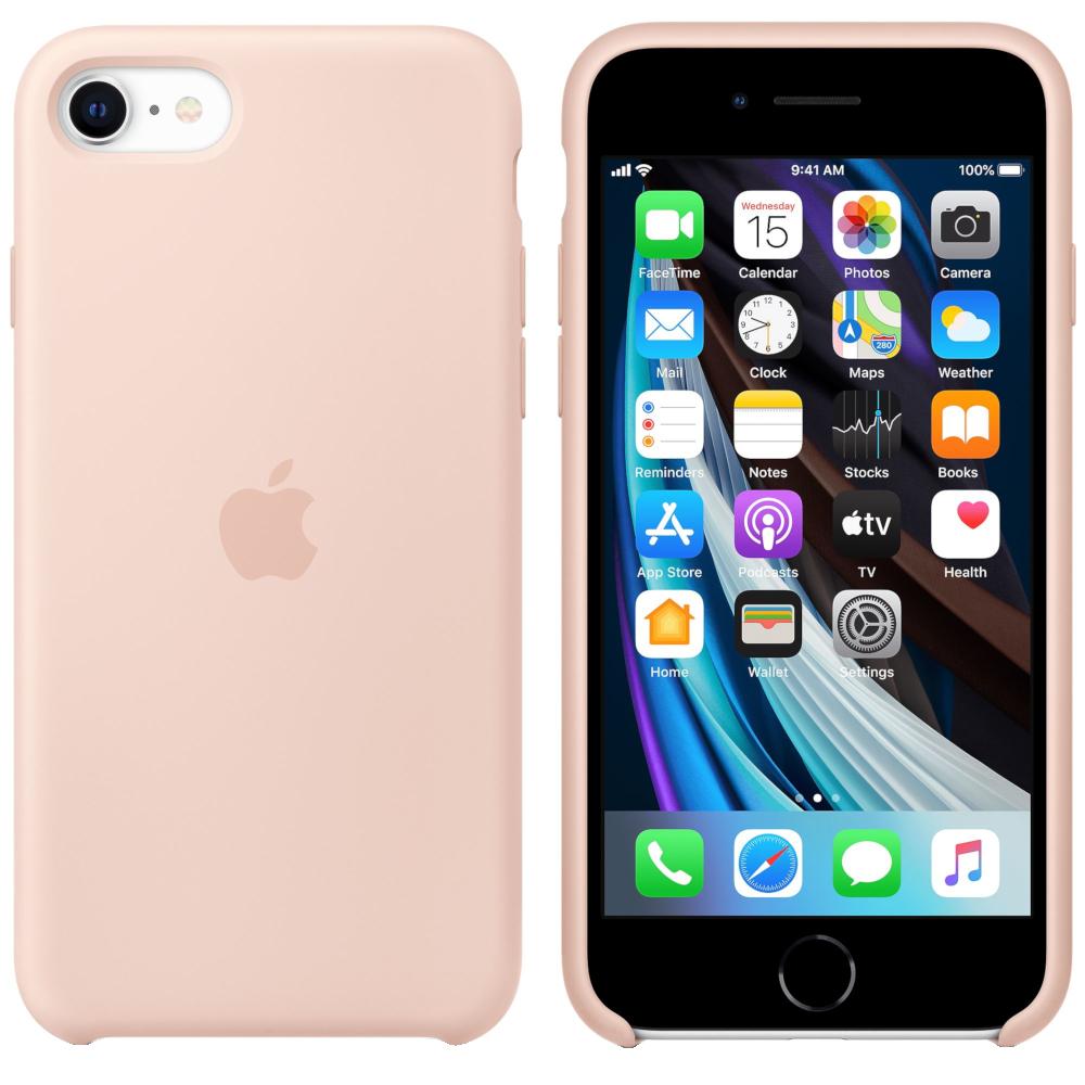 Husa de protectie Apple Silicone pentru iPhone SE (2020), Roz