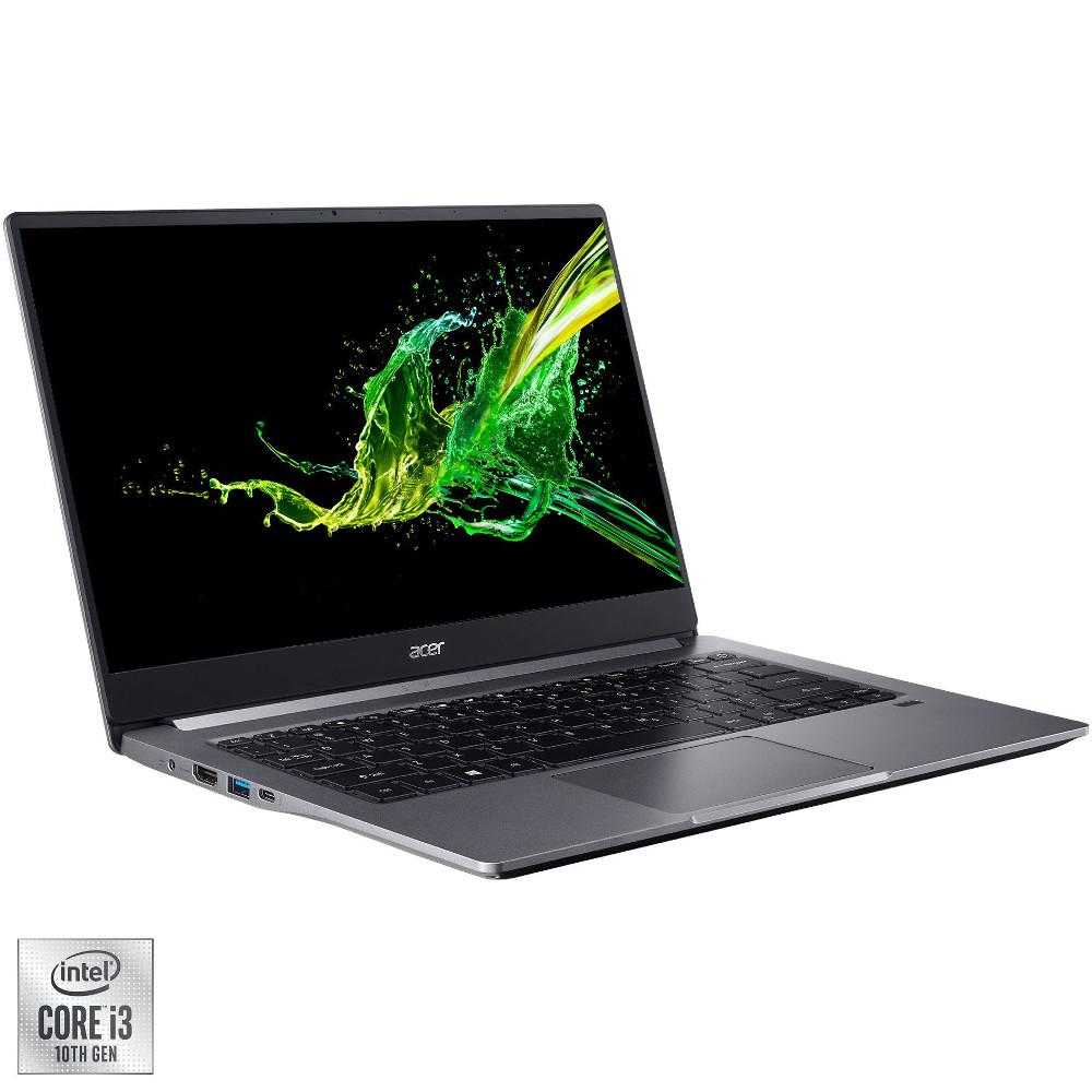 Laptop ultraportabil Acer Swift 3 SF314-57-31N, Intel® Core™ i3-1005G1, 8GB DDR4, SSD 256GB, Intel® UHD Graphics, Linux