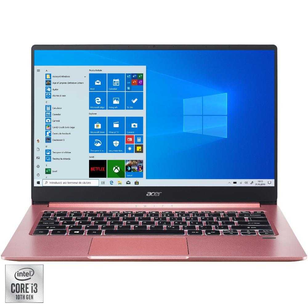 Laptop ultraportabil Acer Swift 3 SF314-57-31D8, Intel® Core™ i3-1005G1, 4GB DDR4, SSD 256GB, Intel® UHD Graphics, Windows 10 Home