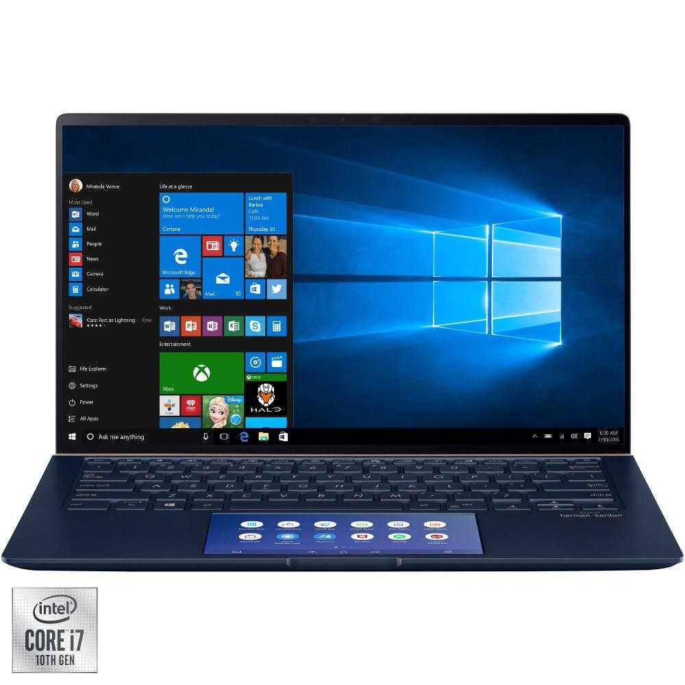 Laptop ultraportabil Asus ZenBook UX434FLC-AI505R, Intel® Core™ i7-10510U, 16GB DDR4, SSD 1TB, NVIDIA GeForce MX250 2GB, Windows 10 Pro