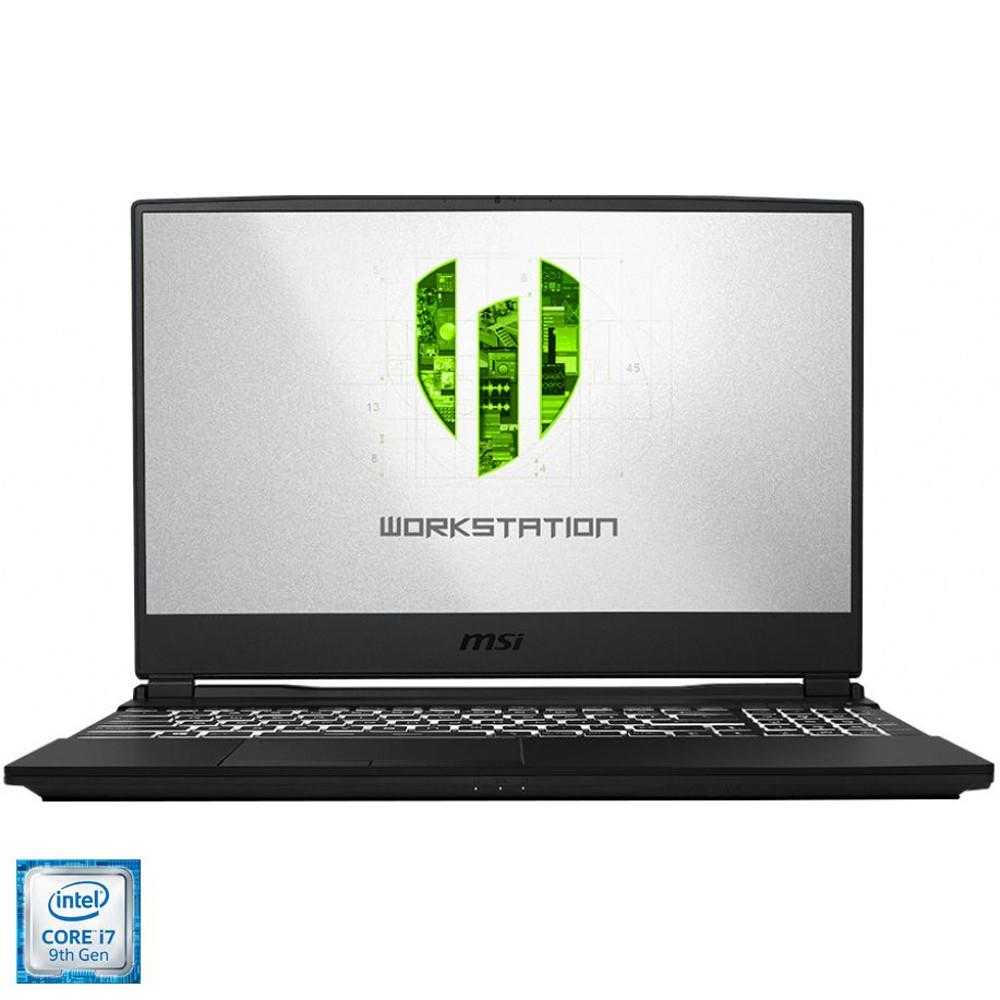 Laptop MSI WE65 9TI, Intel® Core™ i7-9750H, 16GB DDR4, SSD 512GB, NVIDIA Quadro T1000 4GB, Free DOS