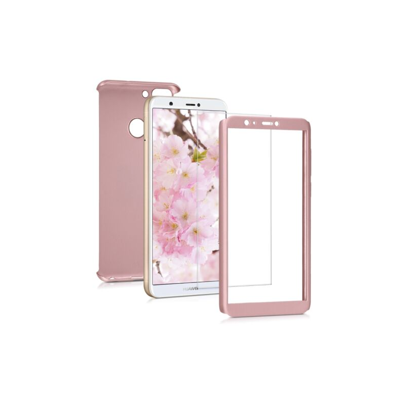 Husa pentru Huawei P Smart/Enjoy 7s, Policarbonat, Rose Gold, 45559.31