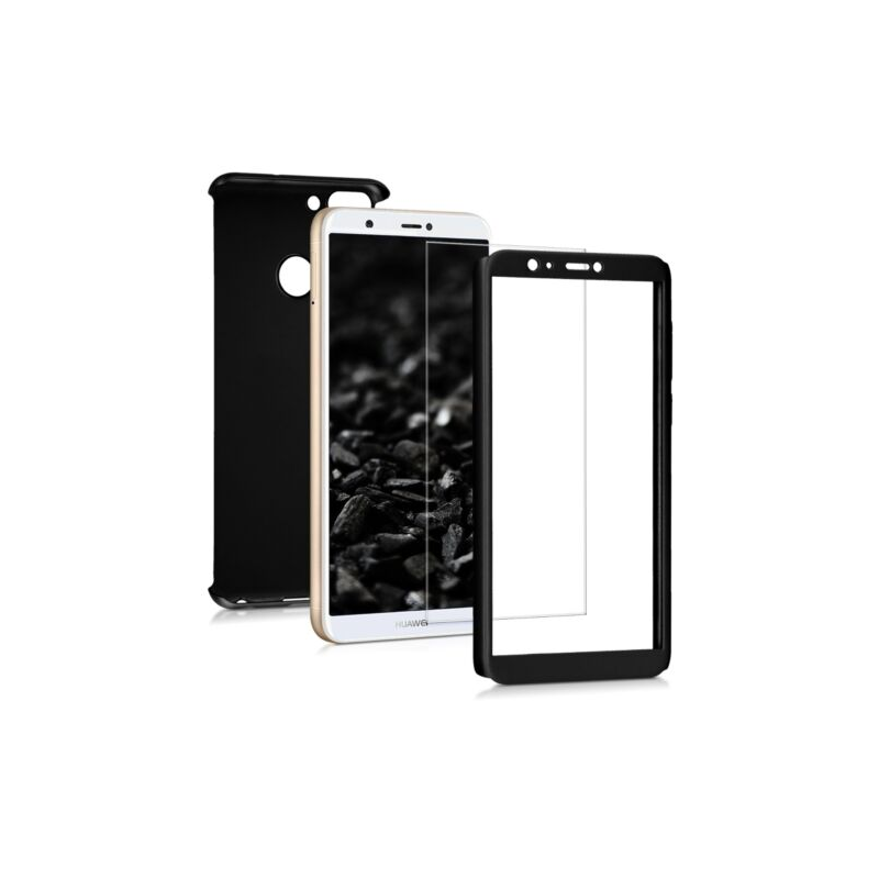 Husa pentru Huawei P Smart/Enjoy 7s, Policarbonat, Negru, 45559.68