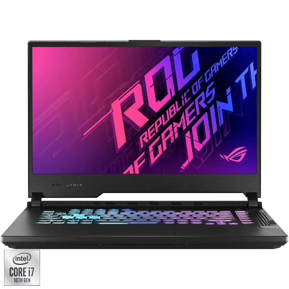 Laptop Gaming Asus ROG Strix G15 G512LU-AL001, Intel&#174; Core&trade; i7-10750H, 8GB DDR4, SSD 512GB, NVIDIA GeForce GTX 1660 Ti 6GB, Free DOS