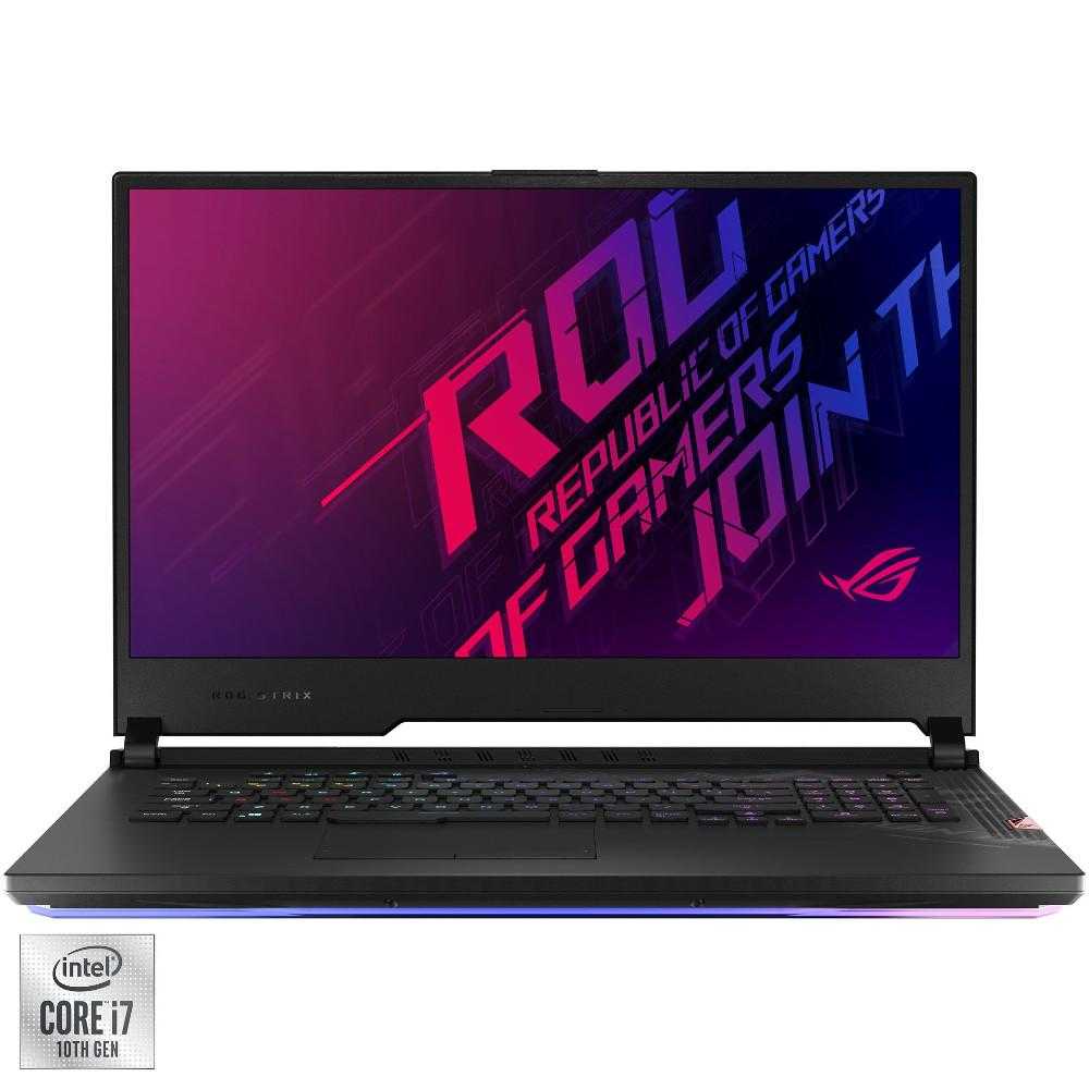 Laptop Gaming Asus ROG Strix Scar 17 G732LWS-HG055, Intel&#174; Core&trade; i9-10980HK, 16GB DDR4, SSD 512GB, NVIDIA GeForce RTX 2070 Super 8GB, Free DOS