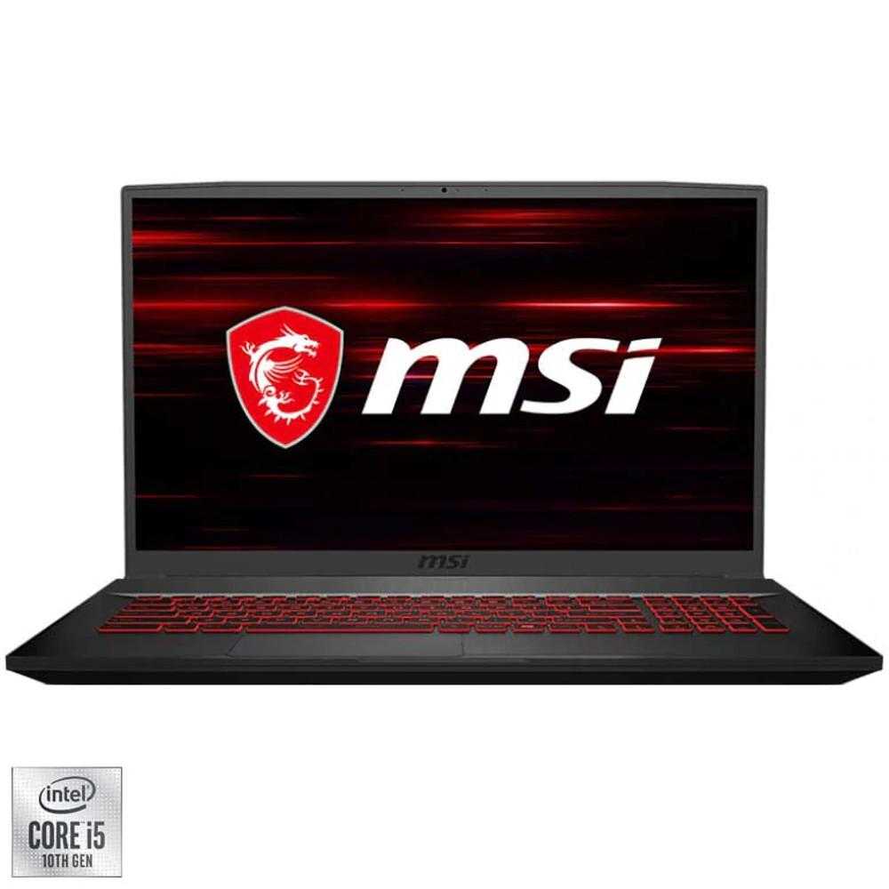 Laptop Gaming MSI GF75 Thin 10SCSR-270XRO, Intel® Core™ i5-10300H, 8GB DDR4, SSD 512GB, NVIDIA GeForce GTX 1650 Ti 4GB, Free DOS