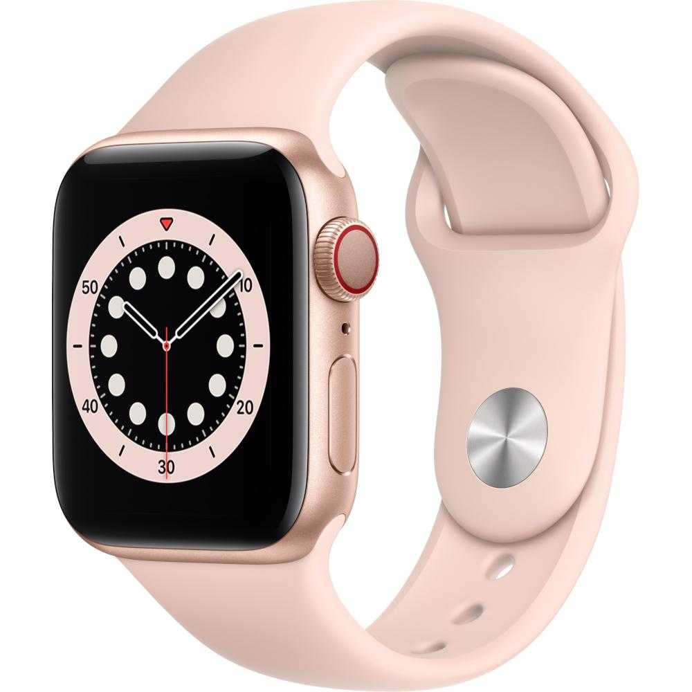 Apple Watch Series 6 GPS + Cellular, 40mm, Gold, Aluminium Case, Pink Sand Sport Band