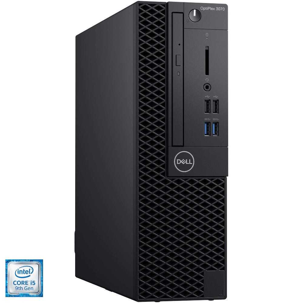 Sistem Desktop PC Dell OptiPlex 3070 SFF, Intel® Core™ i5-9500, 8GB DDR4, SSD 256GB, Intel® UHD Graphics, Windows 10 Pro