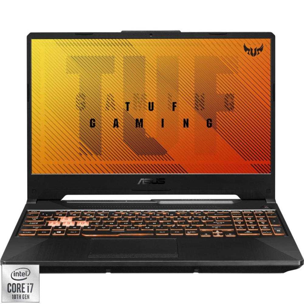 Laptop Gaming Asus TUF Gaming F15 FX506LU-HN121, Intel&#174; Core&trade; i7-10870H, 8GB DDR4, HDD 1TB + SSD 256GB, NVIDIA GeForce GTX 1660Ti 6GB, Free DOS