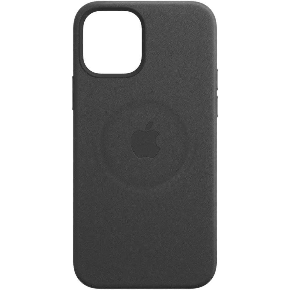 Husa de protectie Apple Leather pentru iPhone 12/12 Pro, MagSafe, Negru