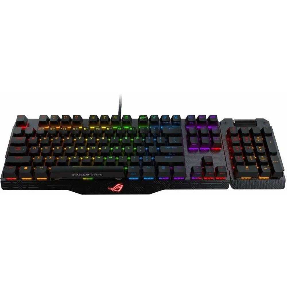 Tastatura gaming mecanica Asus ROG Claymore, Switch-uri Cherry MX Brown, RGB, Negru