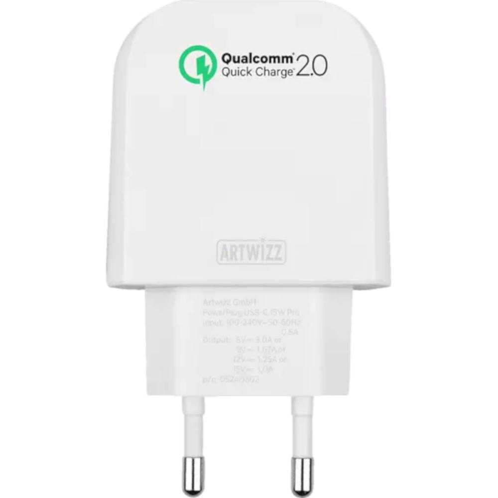 Incarcator retea Artwizz, USB Type-C, Quickcharge, USB Type C, 15W, Alb