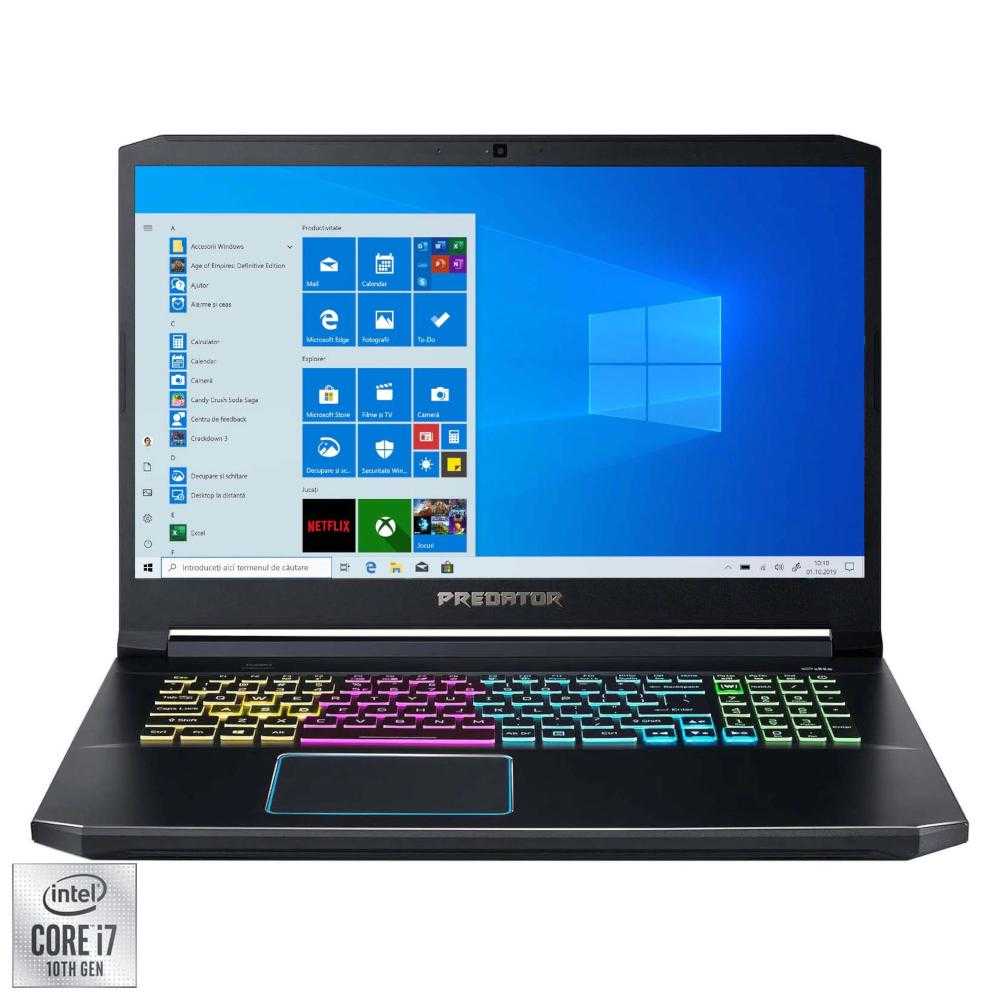 Laptop Gaming Acer Predator Helios 300 PH317-54, Intel® Core™ i7-10750H, 16GB DDR4, SSD 1TB, NVIDIA GeForce RTX 2070 8GB, Windows 10 Home