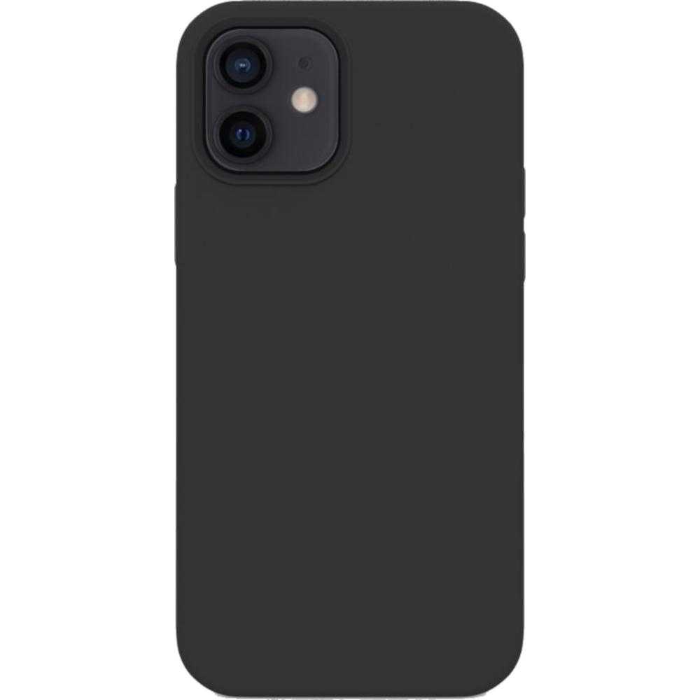 Husa de protectie Lemontti Liquid Silicon pentru iPhone 12/12 Pro, Negru