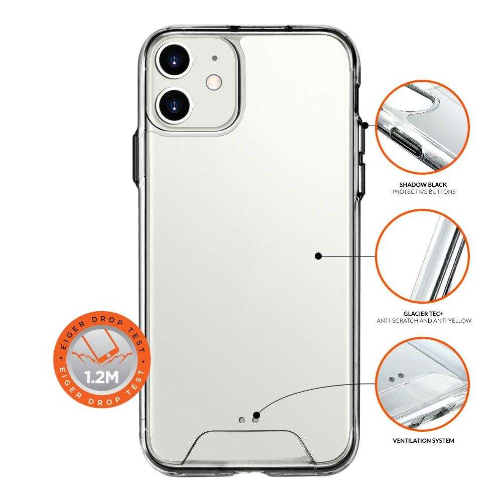 Husa de protectie Eiger Glacier Case Clear pentru iPhone 12/12 Pro, Transparent