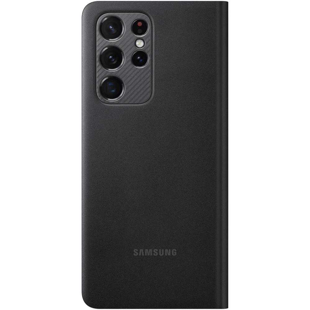 Husa de protectie Samsung Smart LED View Cover pentru Galaxy S21 Ultra, Negru