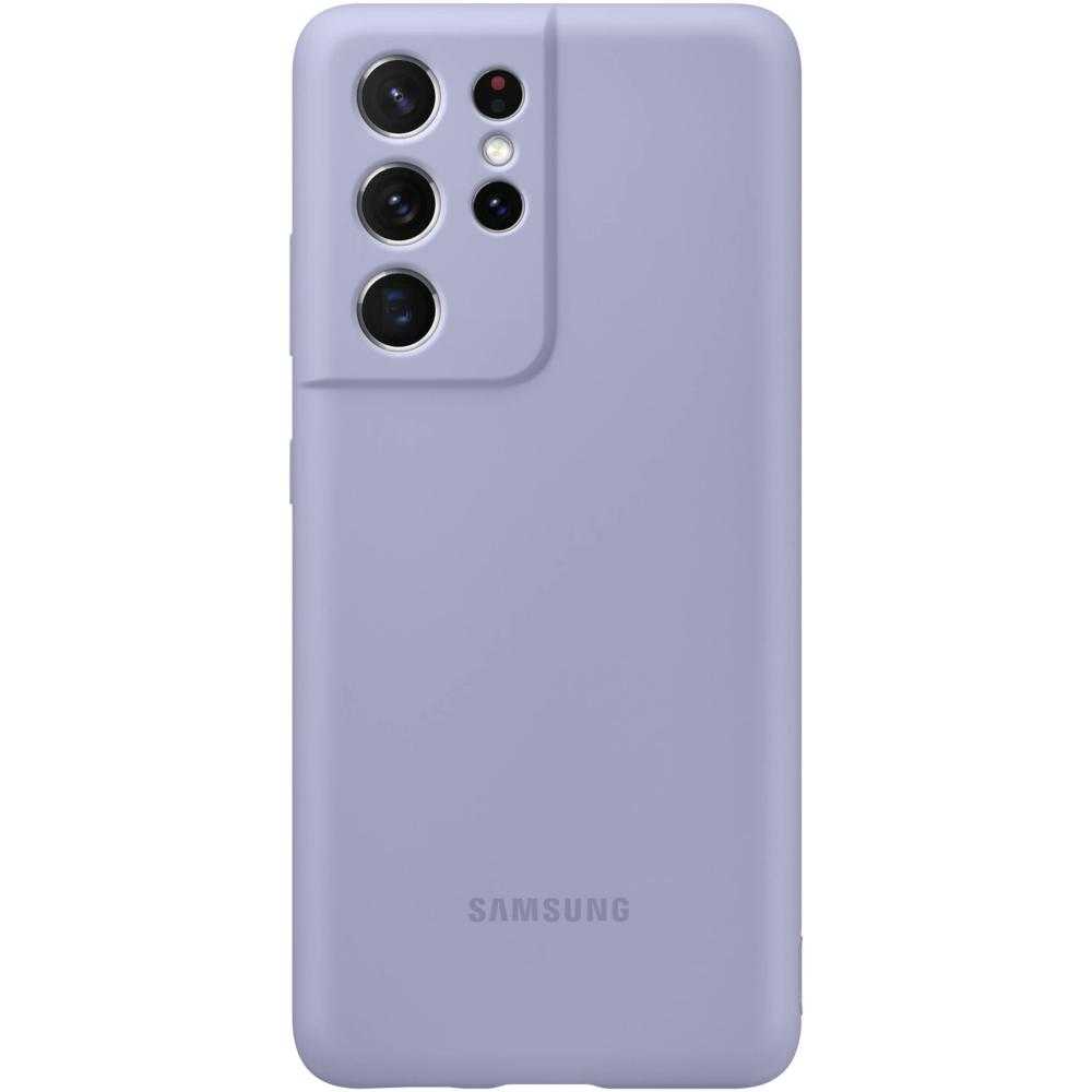 Husa de protectie Samsung Silicone Cover pentru Galaxy S21 Ultra, Violet