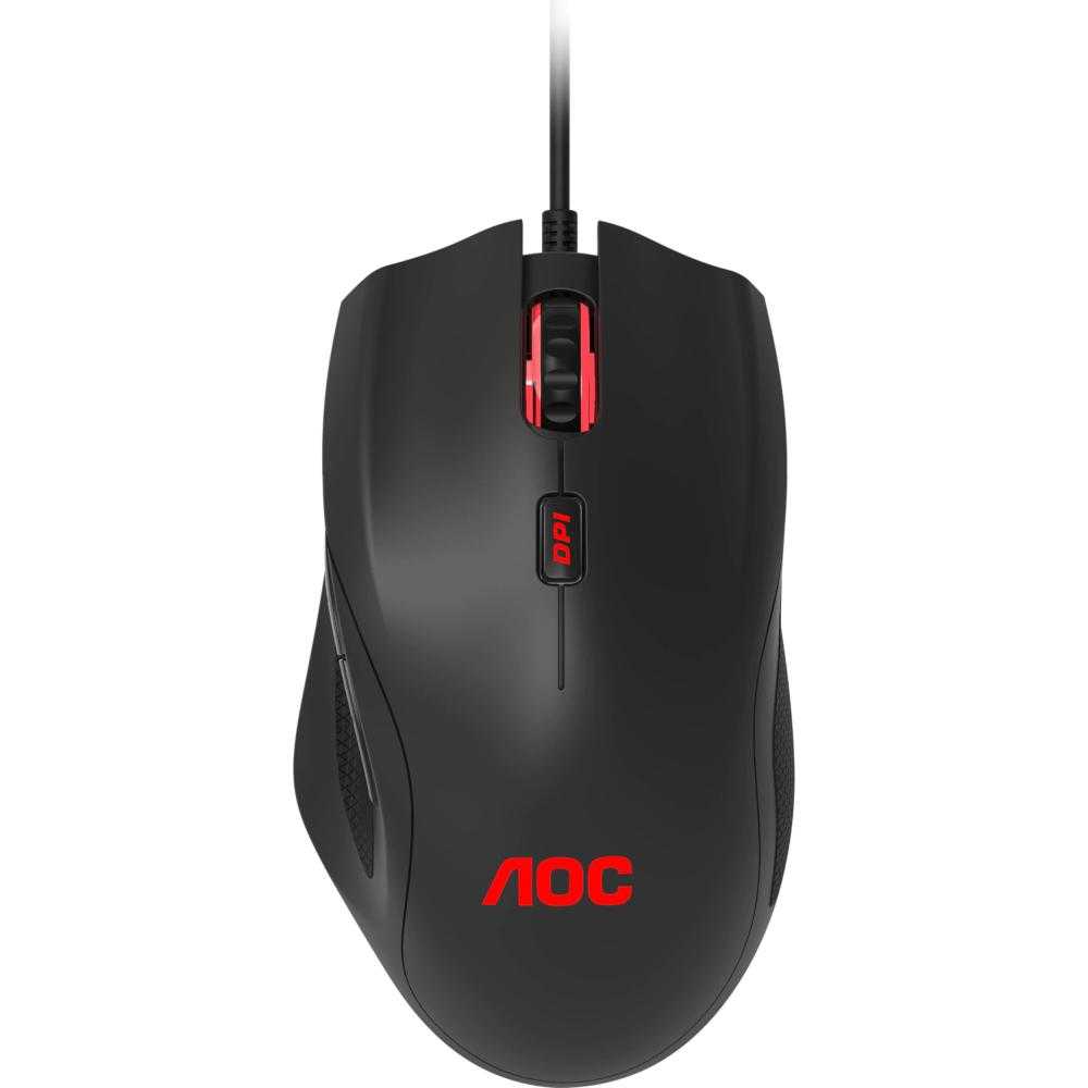 Mouse gaming Aoc GM200, iluminare RGB, Negru