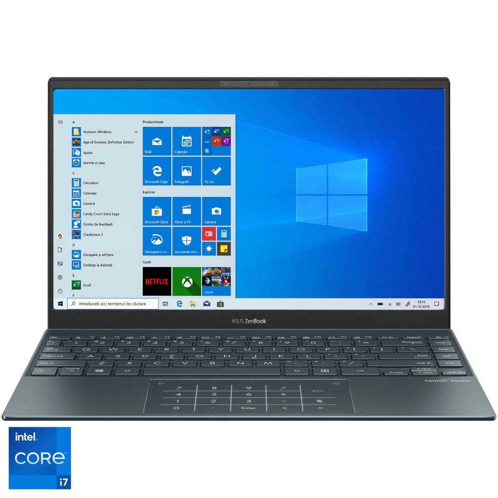 Laptop Asus ZenBook 13 UX325EA-KG255T, Intel&#174; Core&trade; i7-1165G7, 16GB DDR4, SSD 512GB, Intel&#174; Iris&#174; Xe Graphics, Windows 10 Home