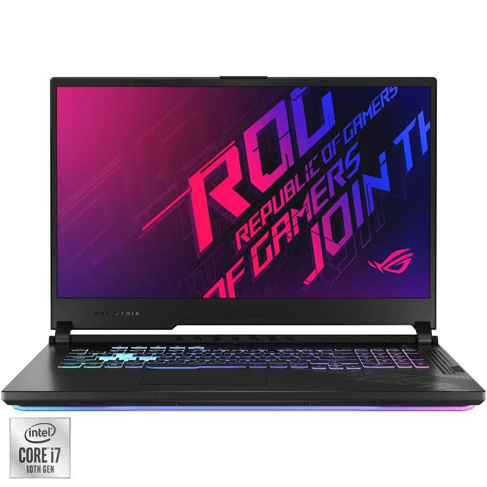 Laptop Gaming Asus ROG Strix G17 G712LW-EV037, Intel® Core™ i7-10750H, 16GB DDR4, SSD 1TB, NVIDIA GeForce RTX 2070 8GB, Free DOS