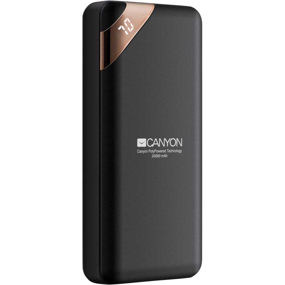 Acumulator extern Canyon PB-202, 20000mah, Type-C, Negru