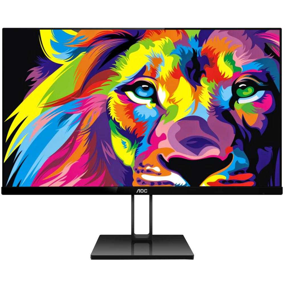 Monitor LED AOC 27V2Q, 27", Full HD, IPS, Display Port, Negru