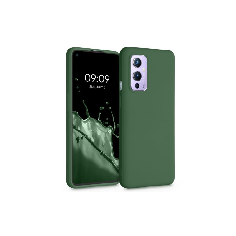 Husa pentru OnePlus 9, Silicon, Verde, 55348.80