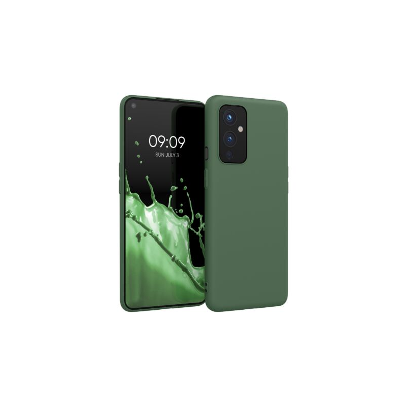 Husa pentru OnePlus 9, Silicon, Verde, 55726.80