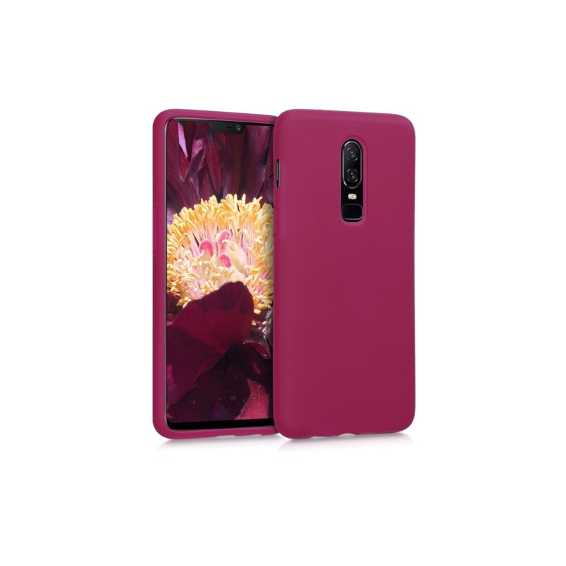 Husa pentru OnePlus 6, Silicon, Rosu, 46122.106