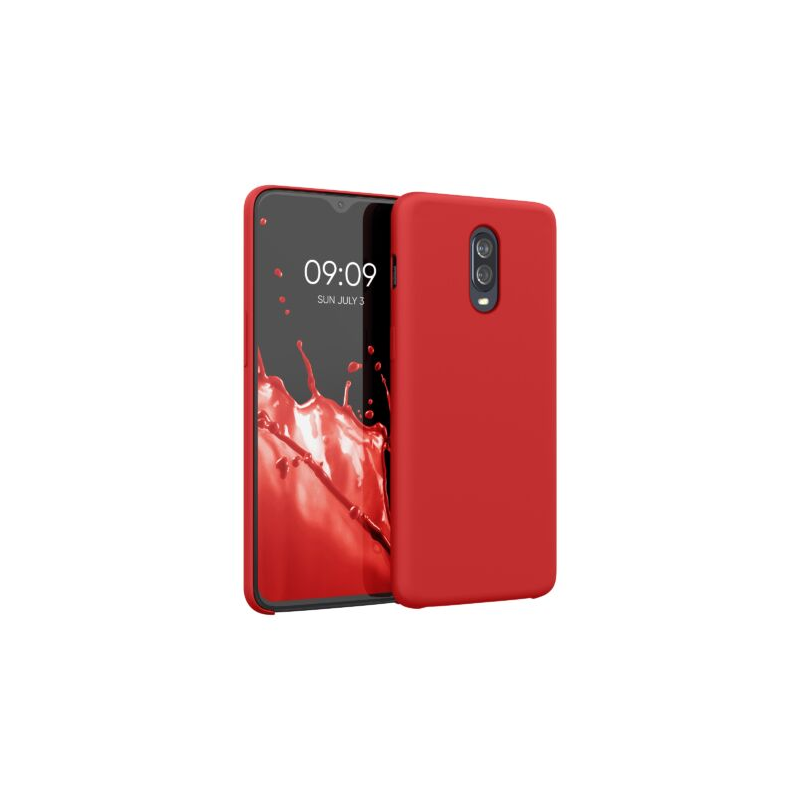 Husa pentru OnePlus 6T, Silicon, Rosu, 46316.09