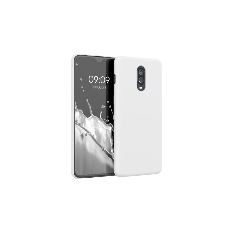 Husa pentru OnePlus 6T, Silicon, Alb, 46316.02