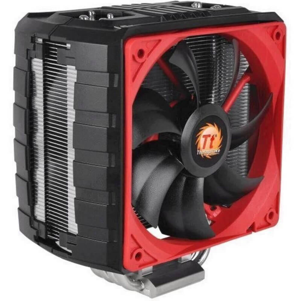 Cooler procesor Thermaltake NiC C4, 3 pin, 2 Ventilatoare, Nivel zgomot 20-39.9 dB, Flux aer 99.1 CFM, Compatibil Intel/AMD, Negru/Rosu