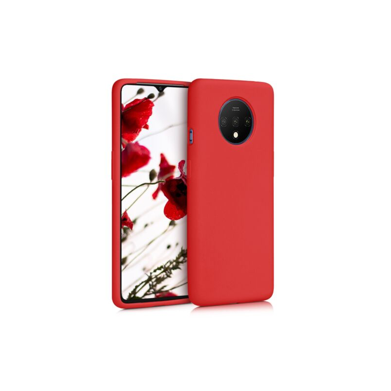 Husa pentru OnePlus 7T, Silicon, Rosu, 50403.09