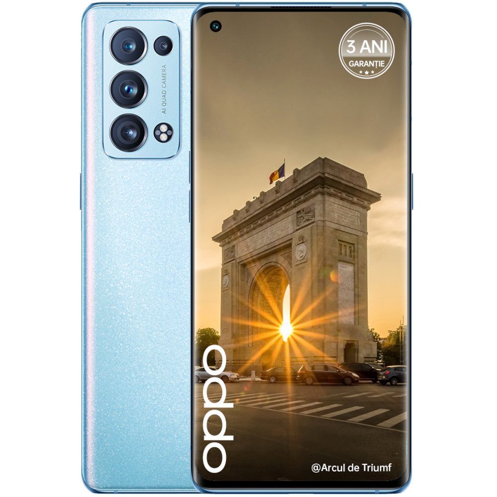 Telefon mobil OPPO Reno 6 Pro 5G, 256GB, 12GB RAM, Dual SIM, Artic  Blue