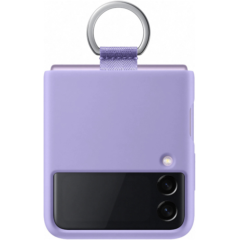 Husa de protectie Samsung Silicone Cover cu inel pentru Galaxy Z Flip3, Lavender