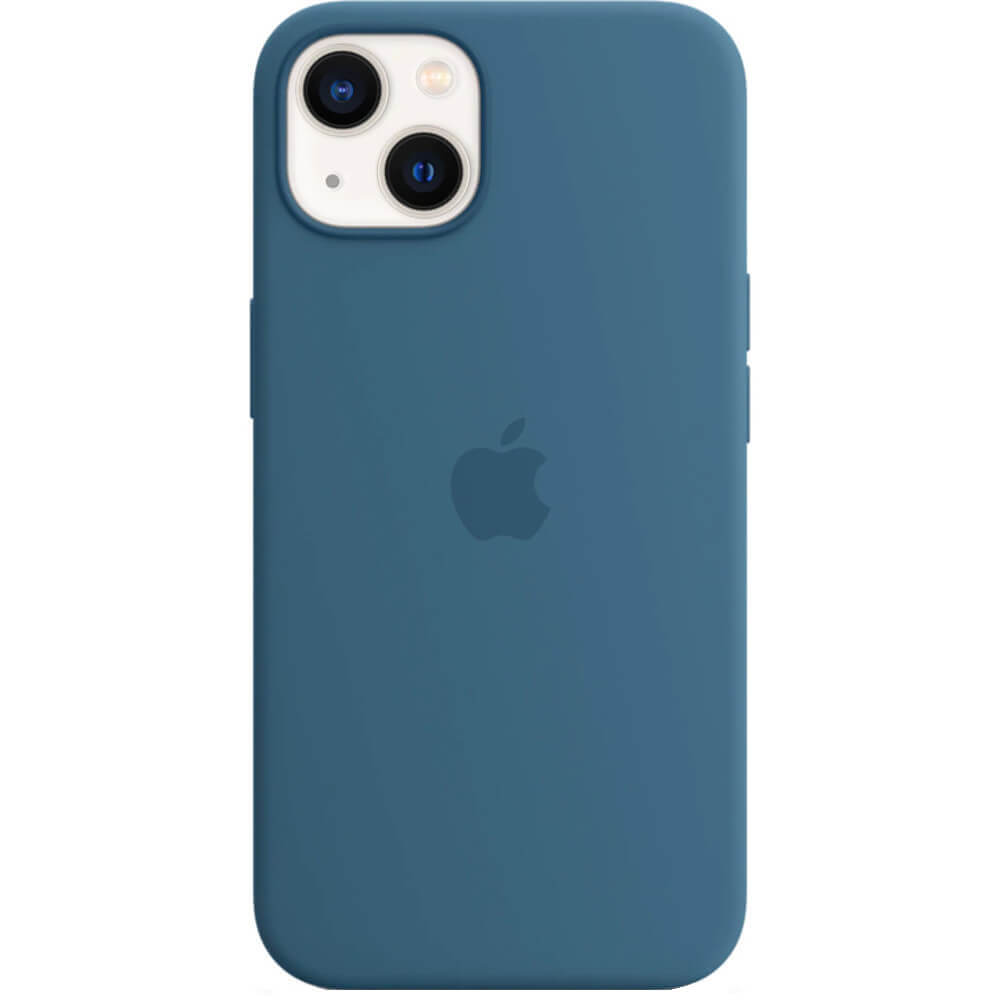 Husa de protectie Apple Silicone Case with MagSafe pentru iPhone 13, Blue Jay