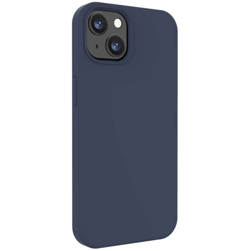 Husa de protectie Lemontti LHLSI13DB, Liquid Silicon pentru iPhone 13, Albastru