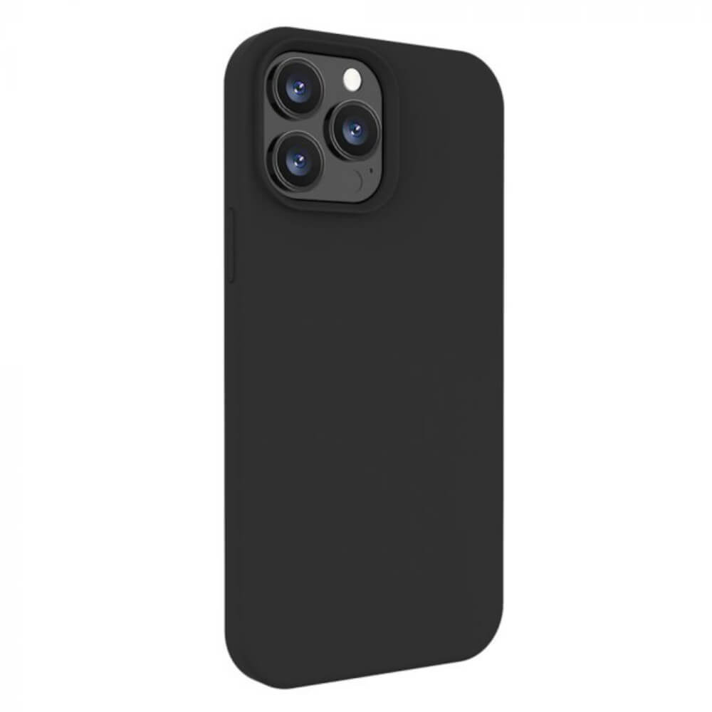 Husa de protectie Lemontti LHLSI13PBK, Liquid Silicon pentru iPhone 13 Pro, Negru