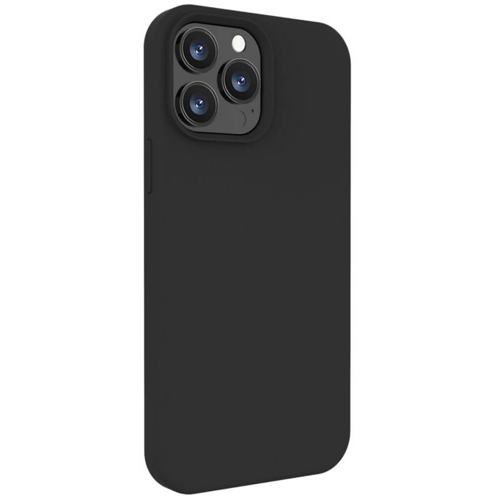 Husa de protectie Lemontti LHLSI13PMBK, Liquid Silicon pentru iPhone 13 Pro Max, Negru