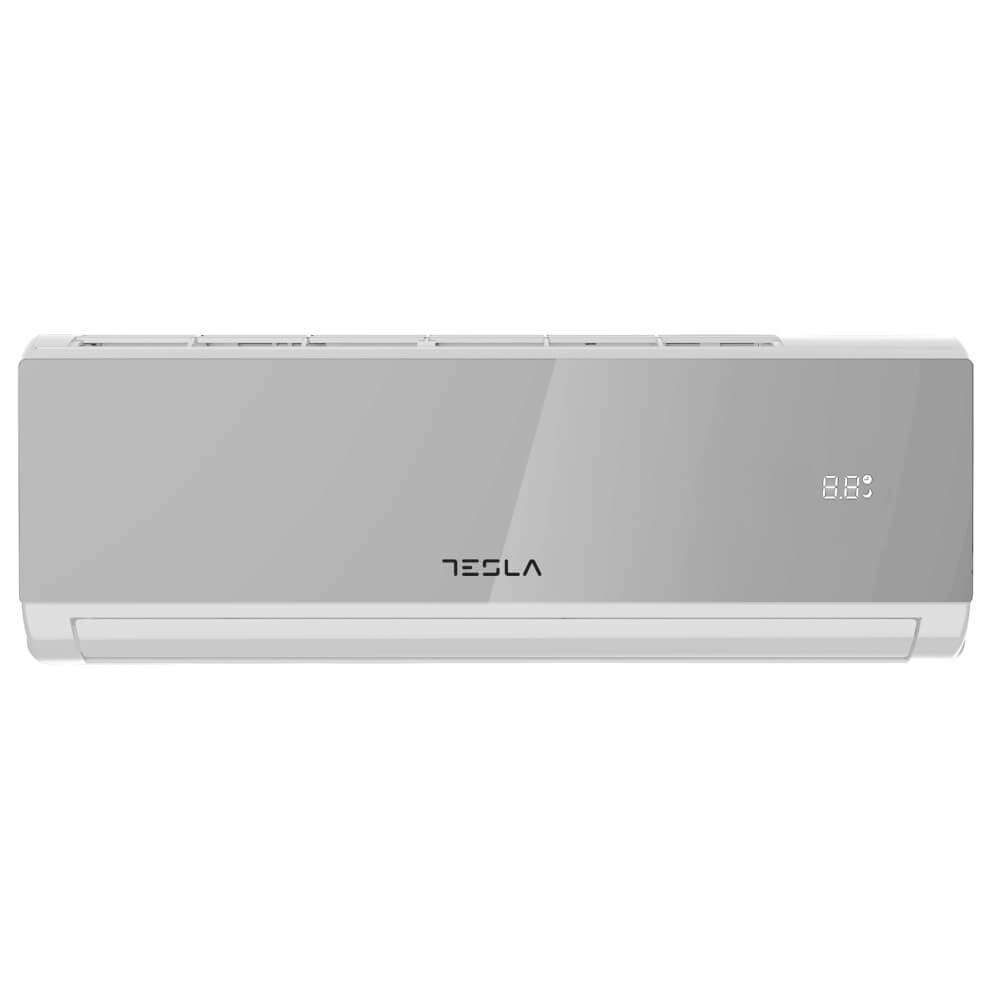 Aer conditionat Tesla TT34EX82SM-1232IAW, 12000 BTU, Inverter, A++/A+, Wi-Fi, Filtru lavabil, Mod Turbo, Argintiu/Alb