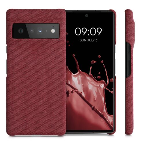 Husa Kwmobile pentru Google Pixel 6 Pro, Textil, Rosu, 57796.76