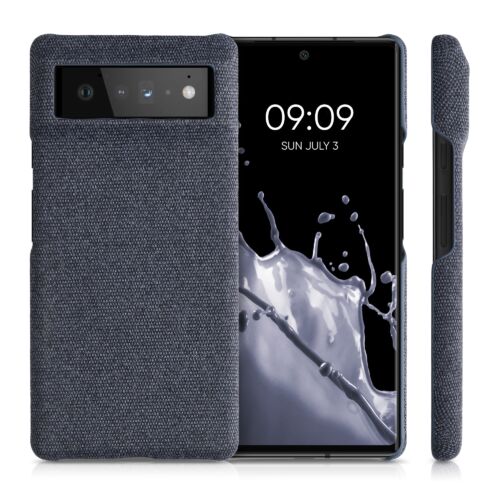 Husa Kwmobile pentru Google Pixel 6, Textil, Albastru, 57795.17