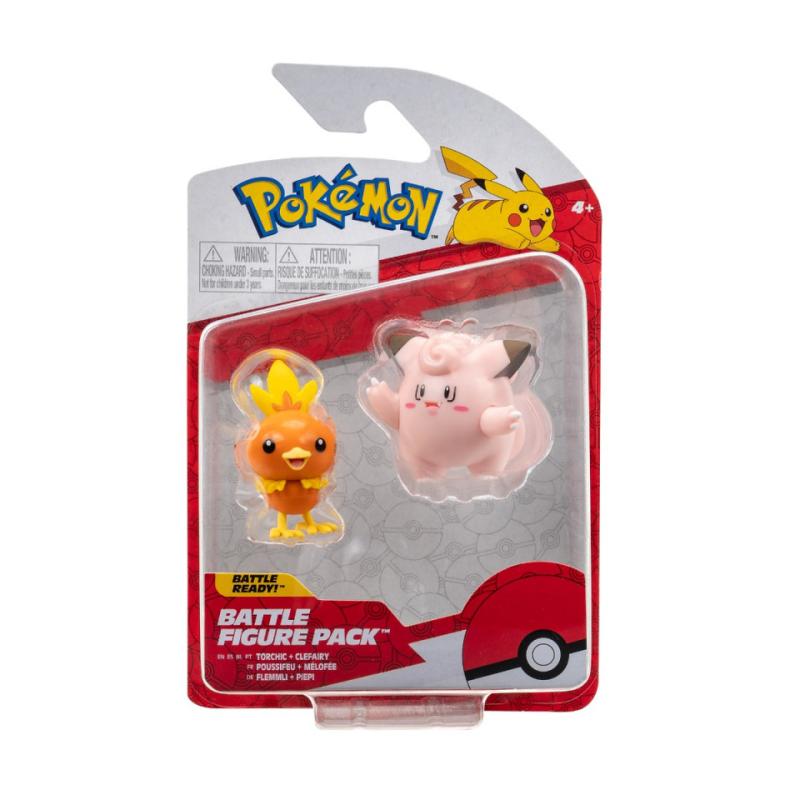 Set figurine de actiune Pokemon, model Torchic si Clefairy