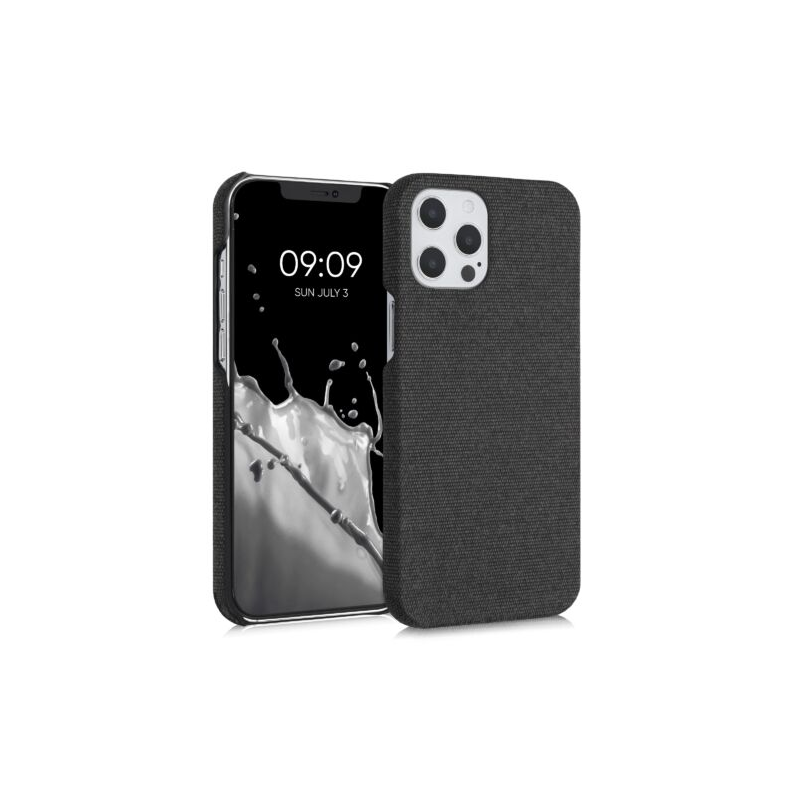 Husa pentru iPhone 12 Pro Max, Textil, Gri, 55753.19