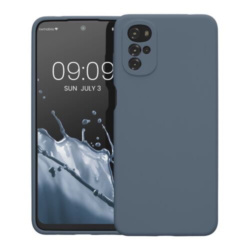 Husa Kwmobile pentru Motorola Moto G22, Silicon, Albastru, 58207.202