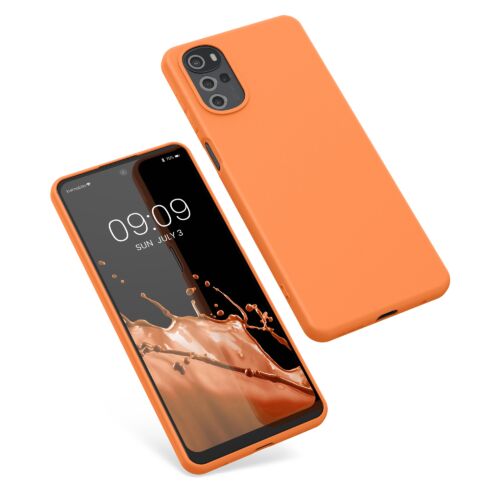 Husa Kwmobile pentru Motorola Moto G22, Silicon, Portocaliu, 58208.150