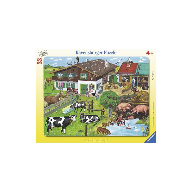 Puzzle Familii De Animale, 33 Piese