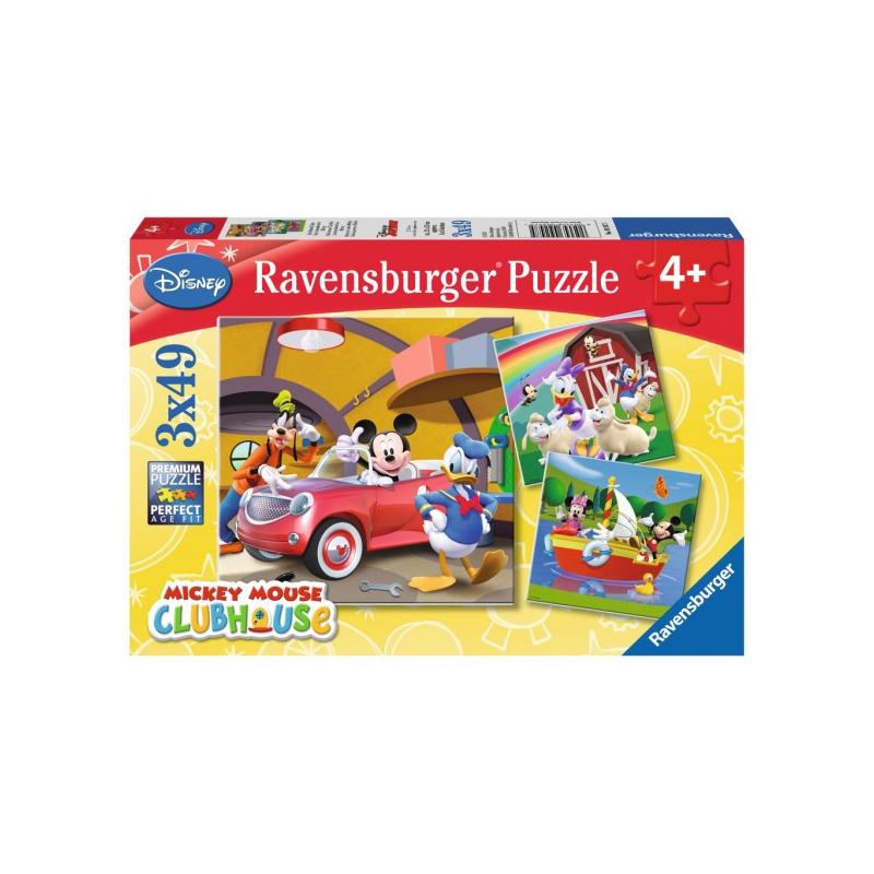 Puzzle Clubul Mickey Mouse , 3X49 Piese